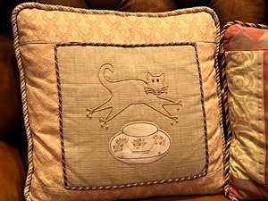 lot 375 image: Two Whimsical Throw Pillows
