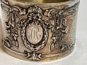lot 362A image: Antique Sterling Intricate Designed Vintage Napkin Ring