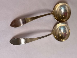 lot 360 image: Two Sterling Sauce Spoons