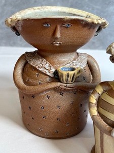 lot 344 image: Trio of Figural Pottery Planters