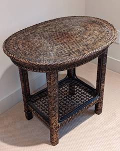 lot 275 image: Woven Accent Table