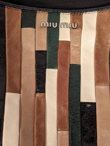 lot 309 image: Miu Miu Multi Color Patchwork Leather Purse