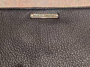 lot 309A image: New Rebecca Minkoff Black Leather Makeup Bag