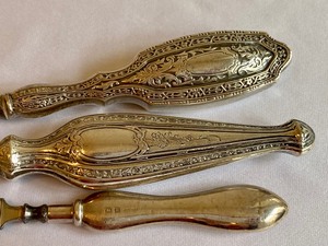 lot 400 image: Three Vintage Sterling Nail Files