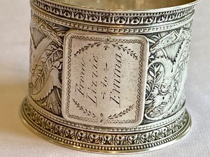 lot 396 image: Beautifully Detailed Antique Sterling Napkin Ring