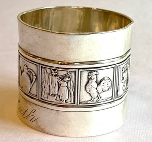 lot 389 image: Adorable Pictorial Vintage Sterling Napkin Ring