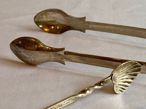 lot 386 image: Two Pairs of Vintage Tongs including a Sterling Pair