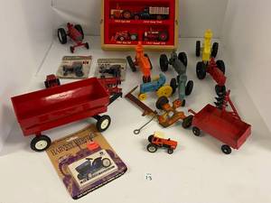 Large Group Of vintage tractors Some Metal and Plastic