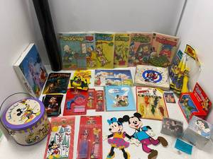 Large Disney Lot Including Comic Books