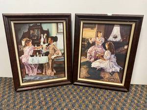 Two Framed Prints of Girls Artistic Impressions Inc.