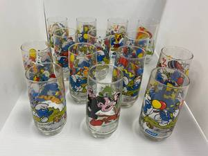 Vintage 1983 Smurf Glasses