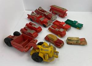 Vintage Rubber Toy Trucks And Cars including Auburn, Sun Rubber Company and more.