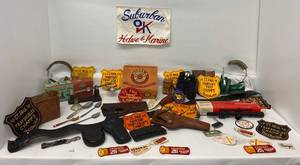 Vintage Gun Holsters, Belt, Scope, Patches and More