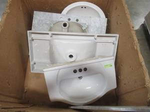 Wholesale Pallet of Vanity Tops and Sink Basin.