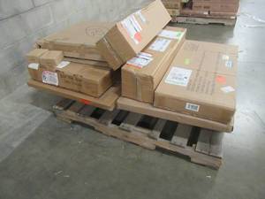 LARGE WHOLESALE PALLET (Approximately 10 Pieces) Of Retail Shelf Pulls - Closet and Cabinet Kits and More