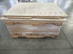 Pallet of Wood Sheeting, (Approximately 30 Boards) Appriximate Dimensions 39 x 48 Different thickness 38-12.
