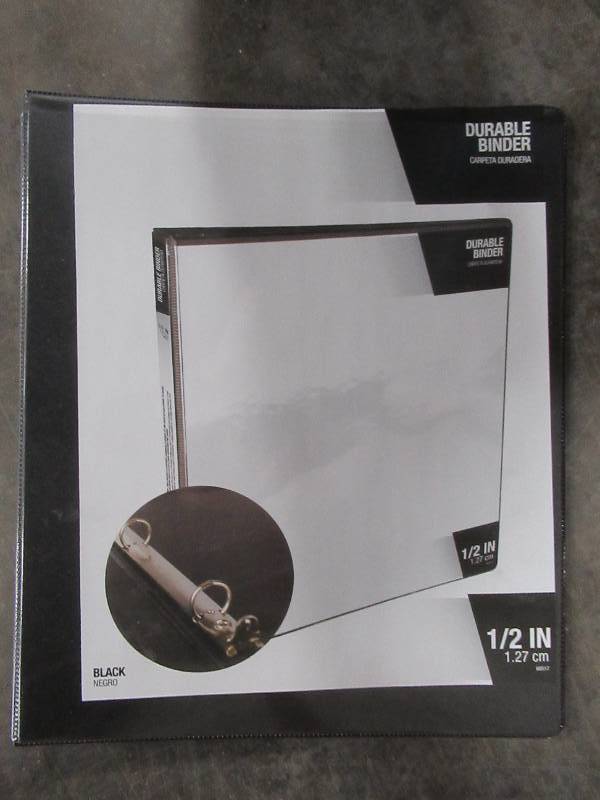 Crown Bolt (20) Black 12 3-Ring Binders With Dual Pockets, 66517 (4 Cases of 5 Binders).