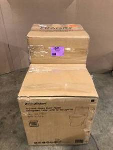 Swiss Madison Ivy 10 in. Rough-In 1-Piece 1.11.6 GPF Dual Flush Elongated Toilet in White Seat Included - good condition - review all pictures