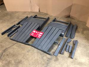 Hampton Bay Graphite Folding Wood Patio Adirondack Chair (2-Pack) - have some small scrachs - review good condition