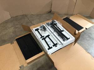 HDX Utility Cabinet 27 in W x 15 in L x 68 in - have some small damage&nbsp review all pictures