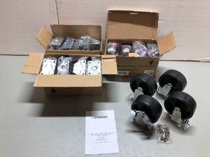 Husky 5 in. Caster Kit for Ready-to-Assemble Steel Garage Base Cabinets - 3 good condition - review all pictures