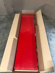 Husky Ready-to-Assemble 24-Gauge Steel Freestanding Garage Cabinet in Red (36 in. W x 72 in. H x 18 in. D)- good condition - review all pictures