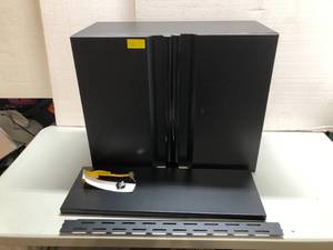 Husky Heavy Duty Welded 20-Gauge Steel Wall Mounted Garage Cabinet in Black (28 in. W x 22 in. H x 14 in. D) - good condition - review all pictures