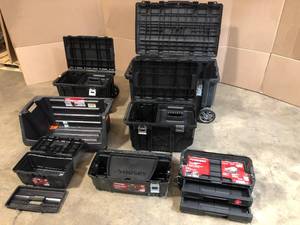 Mix lot of Storage boxes - used - review all pictures