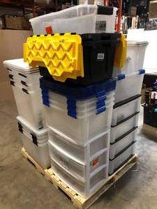 Mix lot of storage bins - various conditions and sizes - review all pictures