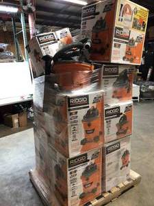 Mix lot of assorted Ridgid Shop Vacuums - various conditions- review all pictures