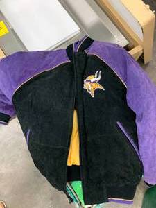 lot 22 image: VIKINGS LEATHER JACKET