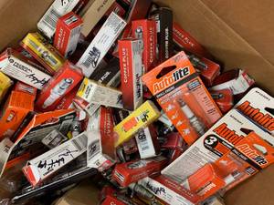 lot 74 image: LARGE BOX OF SPARK PLUGS