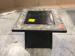 lot 3 image: Crossridge 50,000 BTU Antique Bronze Finish Gas Fire Pit by Hampton Bay Customer Returns See Pictures