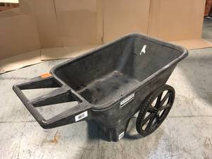 lot 4 image: Hover Image to Zoom 7.5 cu. ft. Plastic Yard Cart by Rubbermaid Commercial Products  Customer Returns See Pictures