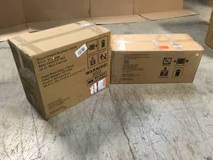 lot 5 image: Lot of 2 Mixed Assorted garage storage Cabinets  Customer Returns See Pictures