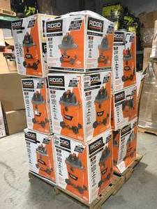 lot 27 image: Pallet of Ridgid WetDry Shop Vacs Customer Returns See Pictures