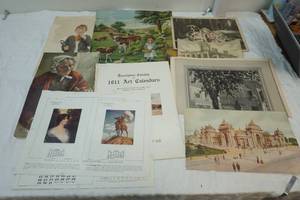 lot 28 image: vintage art prints