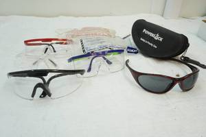 lot 122 image: Powerlock safety glasses with case