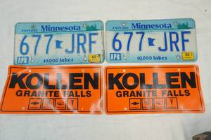 lot 127 image: 2 MN license plates