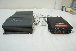 lot 138 image: Pyramid car audio booster and Pioneer power amplifier