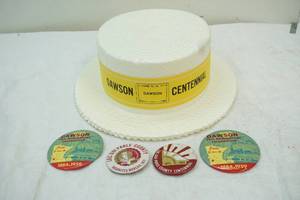 lot 206 image: styrofoam Dawson Centennial hat