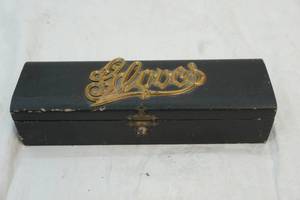 lot 231 image: vintage glove box and antique glass bottle