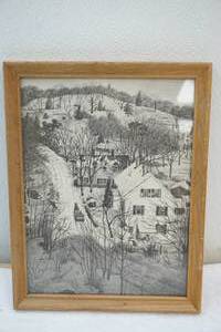 lot 243 image: pencil print winter scenery