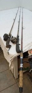 lot 250 image: fishing rods and reels