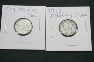 lot 279 image: Mercury Dimes
