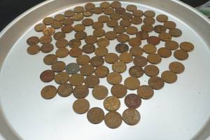 lot 284 image: wheat and steel wheat pennies