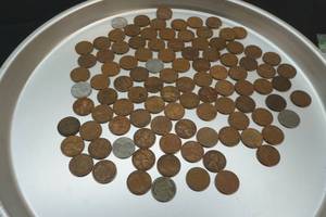 lot 285 image: wheat and steel wheat pennies