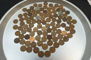 lot 286 image: wheat and steel wheat pennies