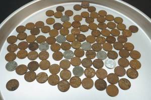 lot 291 image: wheat and steel wheat pennies