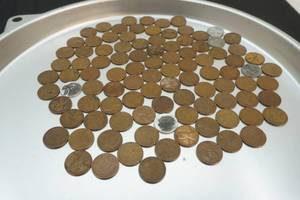lot 292 image: wheat and steel wheat pennies